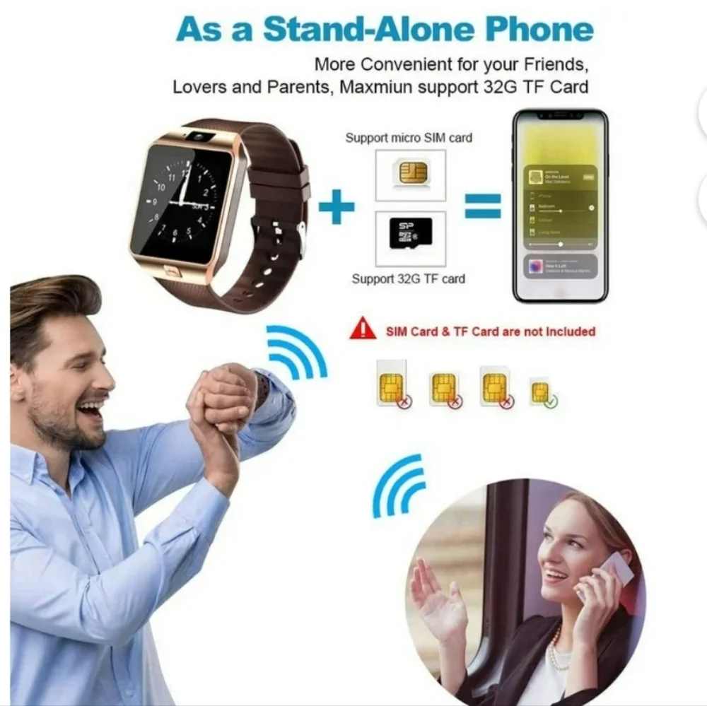 Smartwatch with Touch Monitor with Pedometer and Anti-Lost Camera